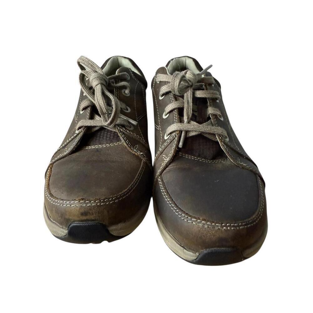 Ahnu Women's Taraval Walking Shoes Sneakers Sz 7 Brown Leather Lace Up Comfort - Picture 2 of 5